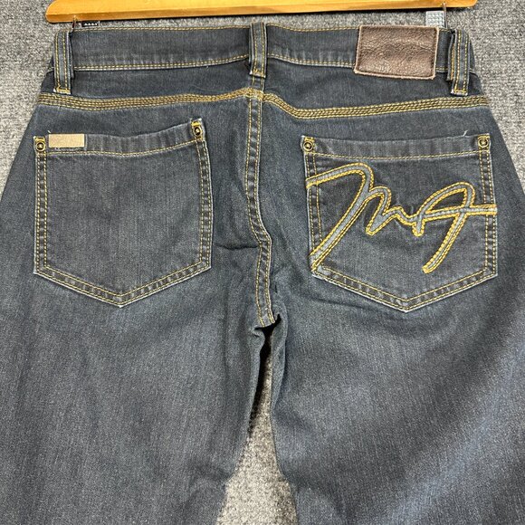 Max Azria Jeans Womens 27 Straight Leg Dark Wash Cotton Stretch Pockets - Picture 9 of 11